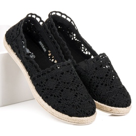 Seastar Espadrile od crne čipke crna 2
