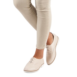 Svijetlo bež kožne cipele marke MAZARO 2