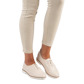 Svijetlo bež kožne cipele marke MAZARO 1