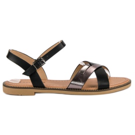 L. Lux. Shoes Elegantne crne sandale crno 1