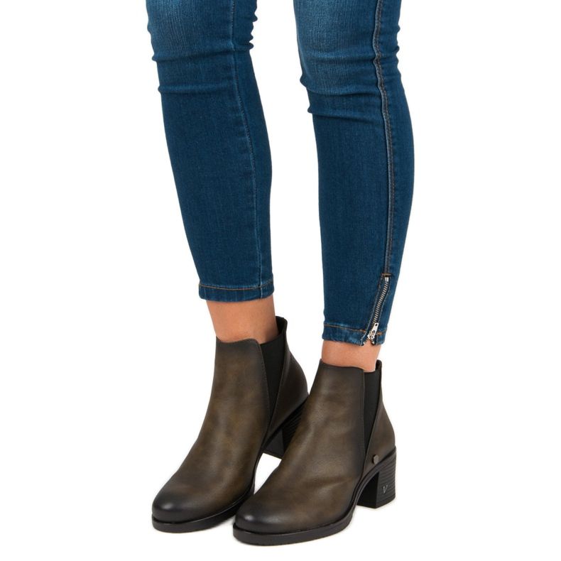 Čizme Chelsea Čizme na petu VINCEZA zelena 1