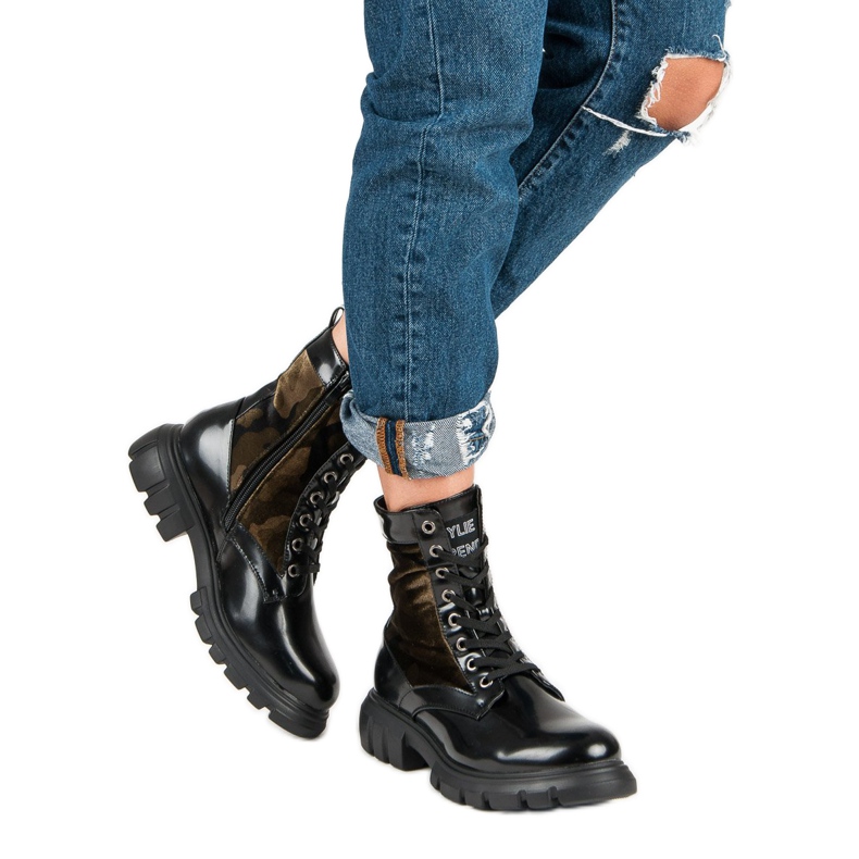 Kylie Glany Moro čizme crna 1