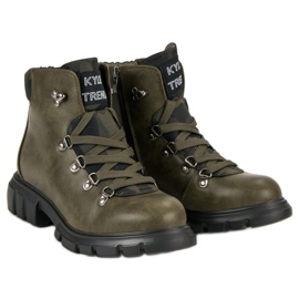 Kylie Čizme na vezanje zelena 2