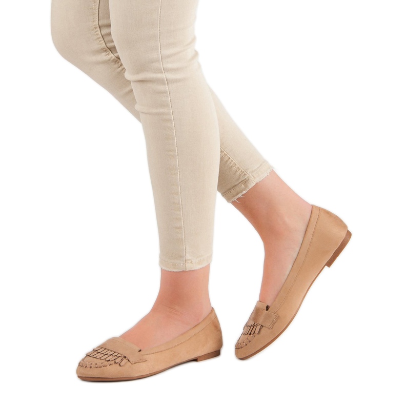 Small Swan Klasične tamno bež mokasine 1