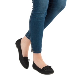 Small Swan Crne mokasine s mašnom crno 1