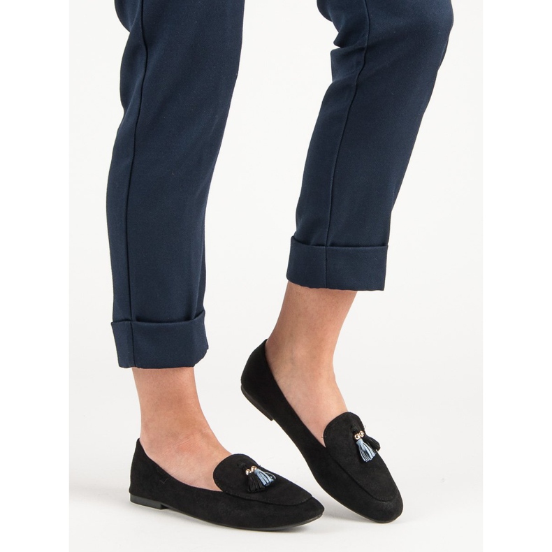 Small Swan Glitter mokasine crno 1