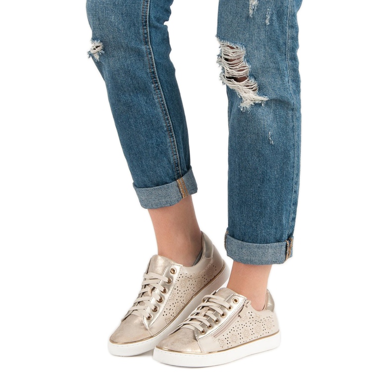 Kylie Ležerne zlatne tenisice zlatni 1