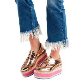 Corina Modne cipele na klin žuta boja 2