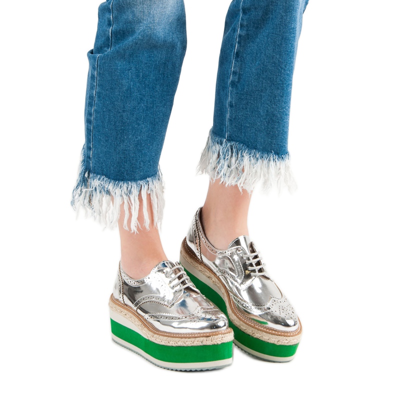 Corina Modne cipele na klin siva 1