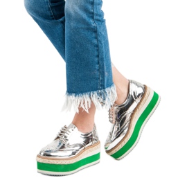 Corina Modne cipele na klin siva 2