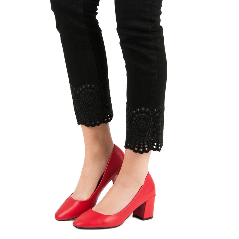 Ideal Shoes Klasične crvene pumpe crvena 1