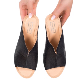 Filippo Crne papuče na klin crno 2