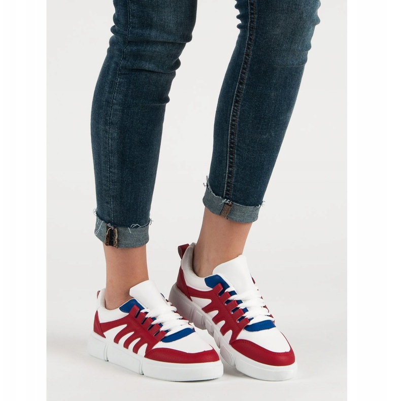 SHELOVET Udobne sportske cipele bijela crvena 1