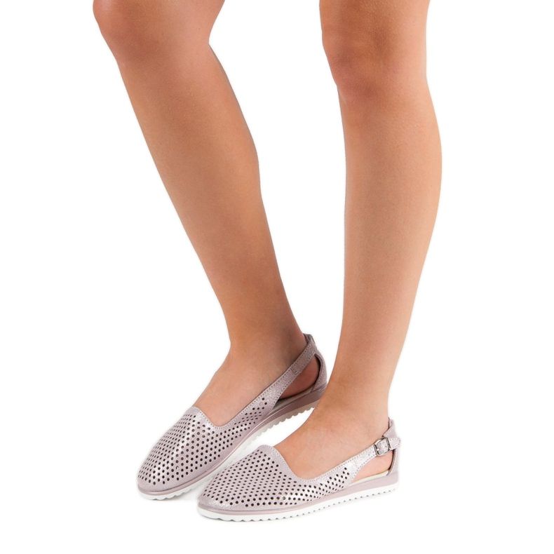 Kožne balerinke VINCEZA ružičasta 1