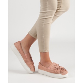 Sliponi od antilopa s mašnom za VICES ružičasta 1