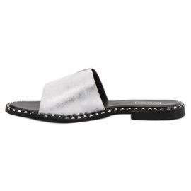 Filippo Udobne sjajne papuče siva 2