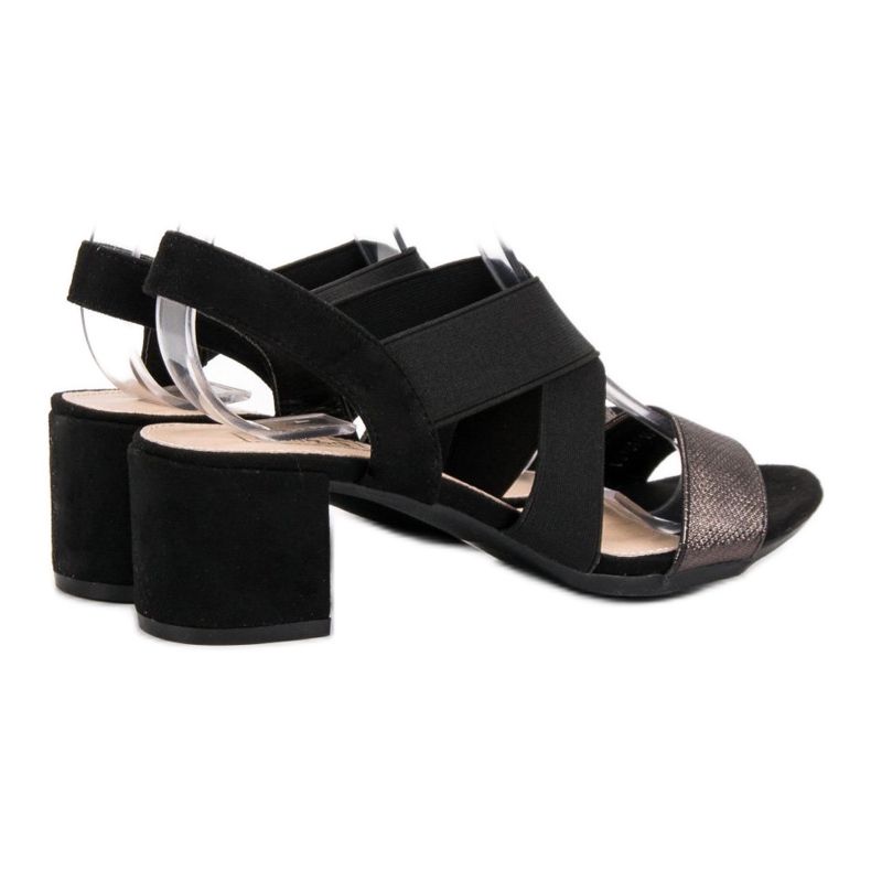 Filippo Sandale s Vincezom Glitter crno 1