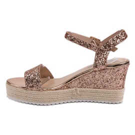 Seastar Udobne sandale na klin žuta boja 1