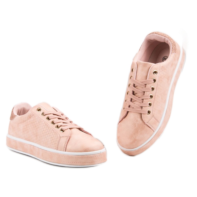 Sportske cipele na vezanje ružičasta 1