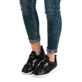 Sportske cipele s vezicom crno 2