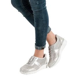 Filippo Ažurne kožne cipele siva 1