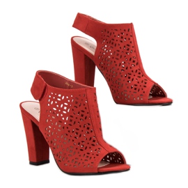 Queen Vivi Ažur sandale s gornjim dijelovima crvena 2