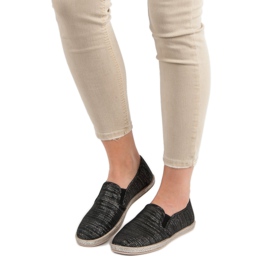 Ideal Shoes Udobni sliponi crna 1