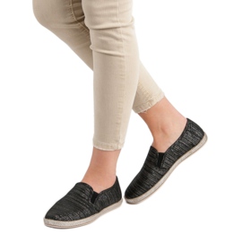 Ideal Shoes Udobni sliponi crna 2