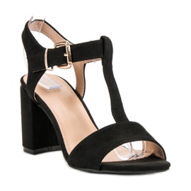 Anesia Paris Crne sandale na šanku crna 1