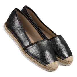 Lucky Shoes Espadrile s crnim sjajem crno 1