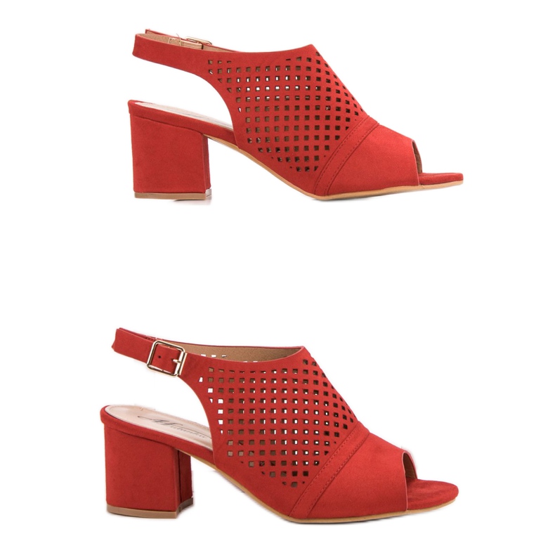 Ležerne zatvorene sandale crvena 2