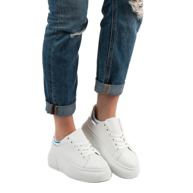 Renda Bijele cipele na platformi bijela 1