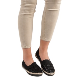 Kayla Sjajne espadrile crno 1