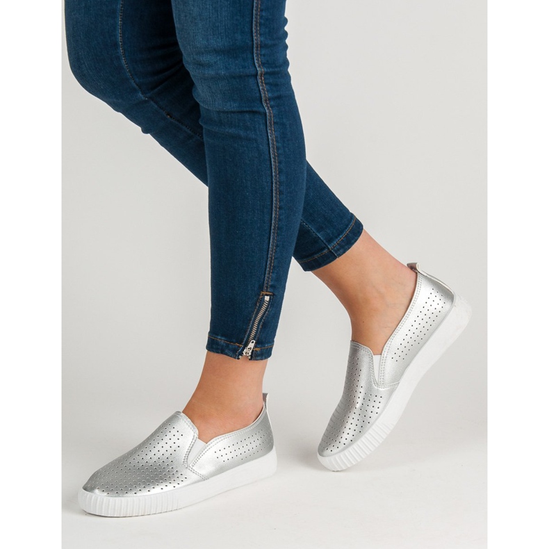 SHELOVET Ažurni sliponi siva 2