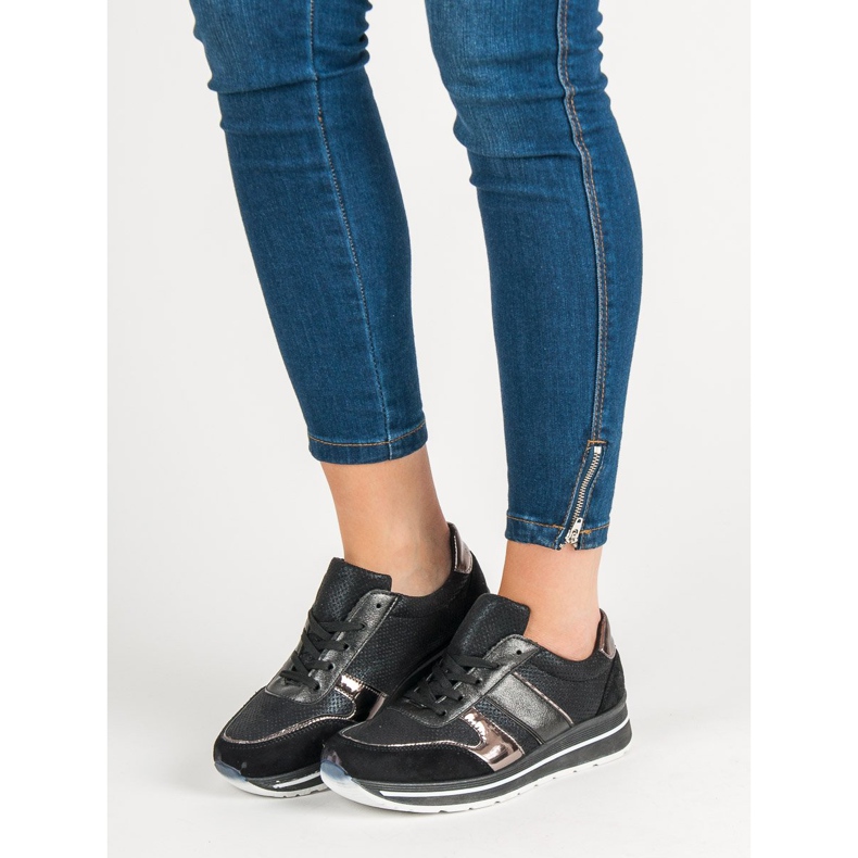 SHELOVET Sportske cipele na vezanje crno 1