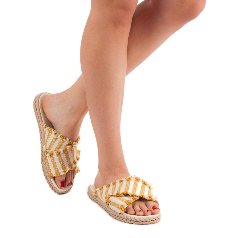 Seastar Papuče na pruge žuta boja 2