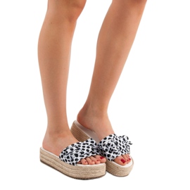 Seastar Papuče s točkama bijela crna 1