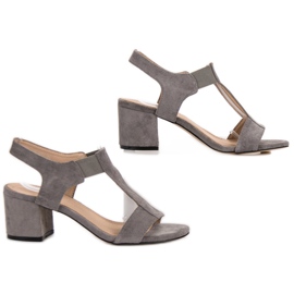 Evento Klizne sandale na post siva 1