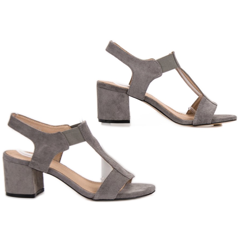 Evento Klizne sandale na post siva 1