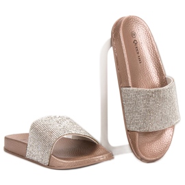 Queen Vivi Papuče s kristalima žuta boja 1