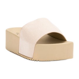 Anesia Paris Papuče od antilopa na platformi smeđa 1