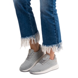 SHELOVET Modna tekstilna obuća siva 2