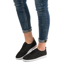 SHELOVET Tekstilna obuća na vezanje crno 1