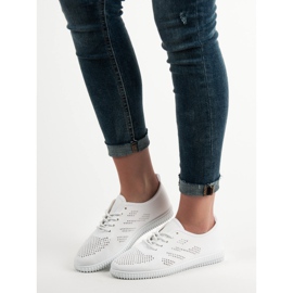 SHELOVET Tekstilna obuća na vezanje bijela 1