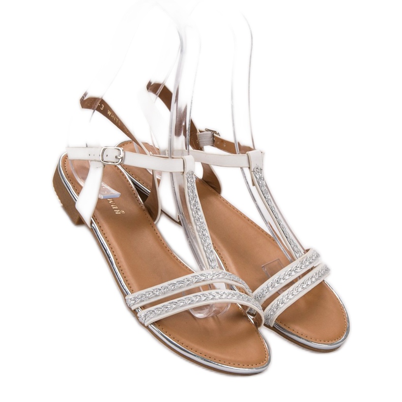 Small Swan Ravne sandale bijela 1