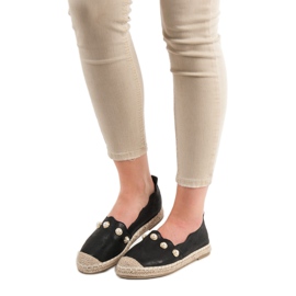 SHELOVET Espadrile s biserima crna 2