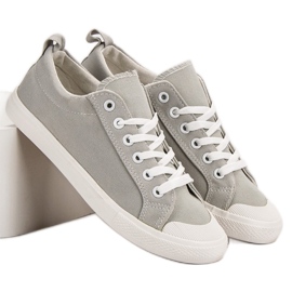 SHELOVET Niske sive tenisice siva 2