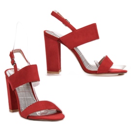 SHELOVET Crvene sandale na šanku crvena 2