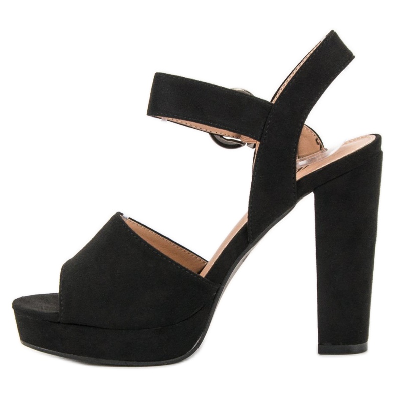SHELOVET Crne sandale na platformi crna 1