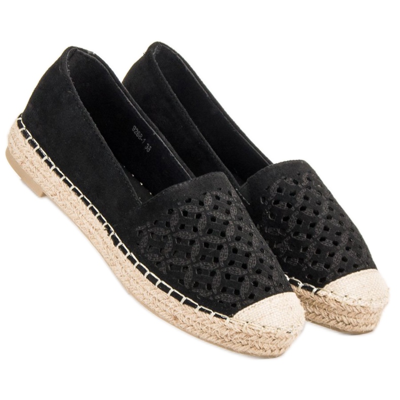 VICES Espadrile od antilopa crna 2